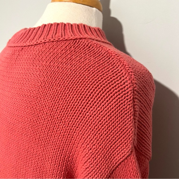 Treasure & Bond Coral Nantucket Red Cableknit Knit Fall Pullover Sweater Size S - Picture 5 of 14